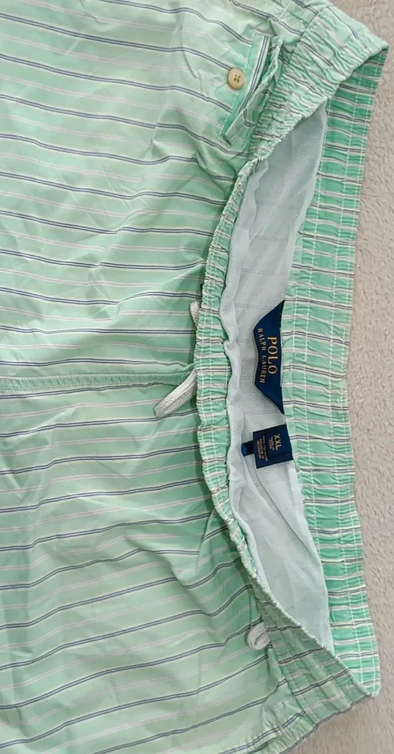 Polo Ralph Lauren Green Striped Swim Trunks Size XXL – photo 10